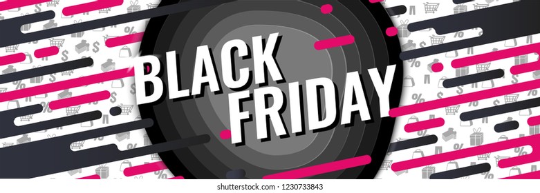 Black Friday sale inscription design template, special offer. Vector illustration