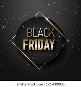 Black Friday sale inscription design template. Black Friday banner. Vector illustration. Black friday design, sale, discount, advertising, marketing price. Clothes, furnishings cars food sale