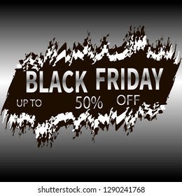 Black Friday sale inscription design template. Black Friday banner. Vector illustration 