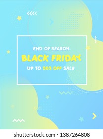 Black Friday sale inscription design template. Abstract design cards perfect for prints,flyers,banners,special offer and more. - Vector
