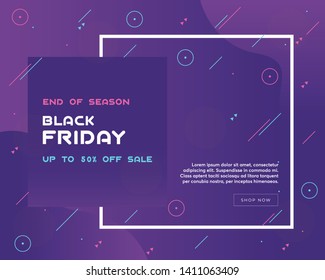 Black Friday sale inscription design template. Vector illustration