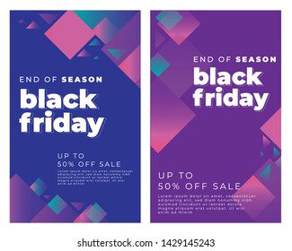 Black Friday sale inscription design template. Vector illustration
