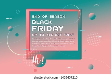 Black Friday sale inscription design template. Vector illustration