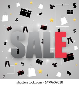 Black Friday sale inscription design template.Vector illustration