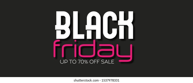 Black Friday sale inscription design template. Black Friday banner.