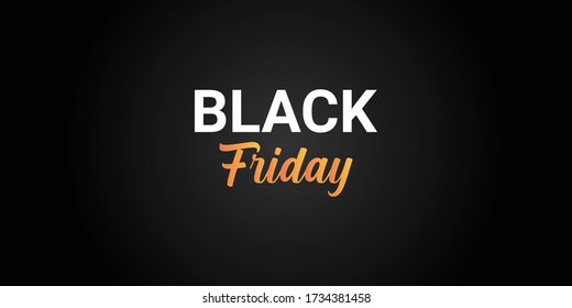 Black friday sale inscription design template. Black friday banner. Vector illustration