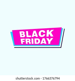 Black Friday sale inscription design template. Black Friday banner. Vector illustration
