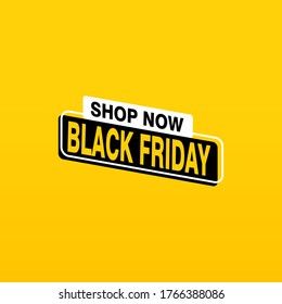 Black Friday sale inscription design template. Black Friday banner. Vector illustration