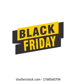 Black Friday sale inscription design template. Black Friday banner. Vector illustration
