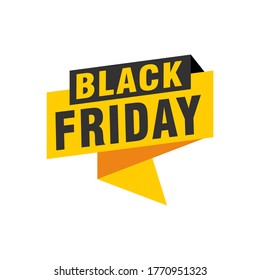 Black Friday sale inscription design template. Black Friday banner. Vector illustration