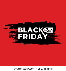 Black Friday sale inscription design template. Black Friday banner. Vector illustration