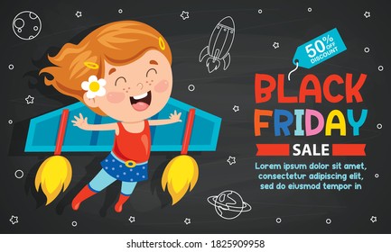 Black Friday Sale Inscription Design Template