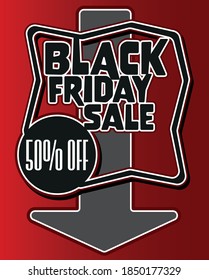 Black Friday sale inscription design template. Black Friday banner. Vector illustration