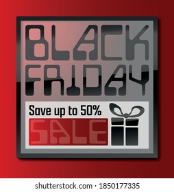 Black Friday sale inscription design template. Black Friday banner. Vector illustration