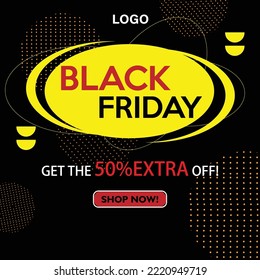 Black Friday sale inscription design template. Black Friday banner