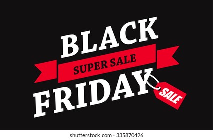 Black Friday sale inscription design template. banner. Vector illustration
