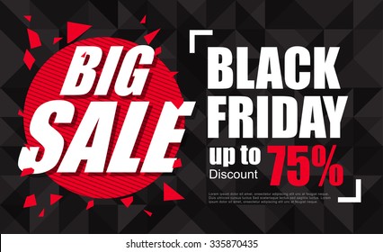 Black Friday sale inscription design template. banner. Vector illustration