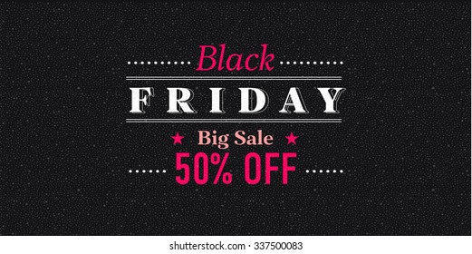 Black Friday sale inscription design template. Vector illustration