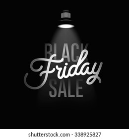 Black Friday sale inscription design template. Black Friday banner, vector illustration.