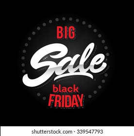 Black Friday sale inscription design template. Black Friday banner. Vector illustration