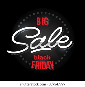 Black Friday sale inscription design template. Black Friday banner. Vector illustration