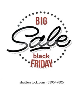 Black Friday sale inscription design template. Black Friday banner. Vector illustration