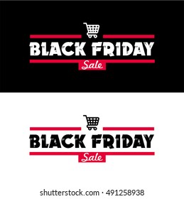 Black Friday sale inscription design template. Vector illustration. Sales, offers and discount