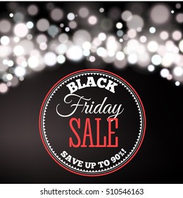 Black Friday sale inscription design template. Banner. Vector illustration