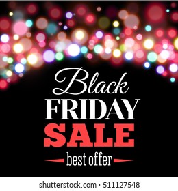 Black Friday sale inscription design template. Banner. Vector illustration