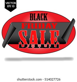 Black Friday sale inscription design template. Black Friday banner. Vector illustration