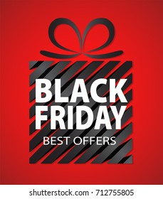 Black Friday sale inscription design template. Black Friday banner. Vector illustration