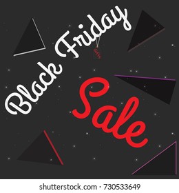 Black Friday sale inscription design template banner. Vector illustration