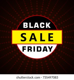 Black Friday sale inscription design template. Black Friday banner. Vector illustration