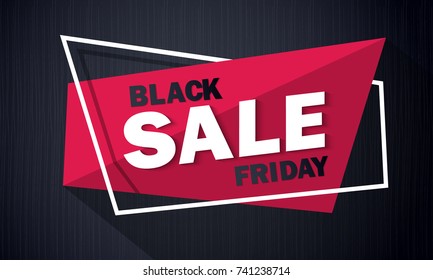 Black Friday sale inscription design template. Black Friday banner. Special offer. Vector illustration EPS10