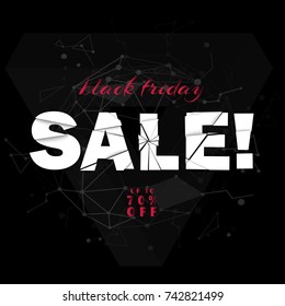 Black Friday sale inscription design template. Black Friday banner. Special offer. Vector illustration EPS10