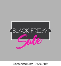 Black Friday sale inscription design template. Black Friday banner. Vector illustration