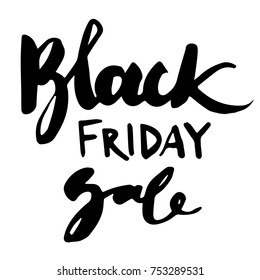 Black Friday sale inscription design template. Black Friday banner. Vector illustration