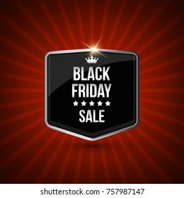 Black Friday sale inscription design template. Black Friday banner. Vector illustration