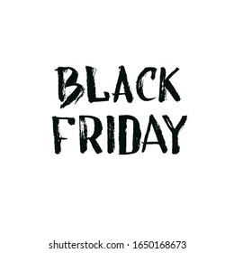 Black friday sale isolated vector banner on white background