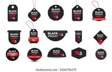 Black friday sale label, Black friday sale banner,  price labels, discount tag, Sale banners, hanging sales label, sale tags, price tag set, best seller badges