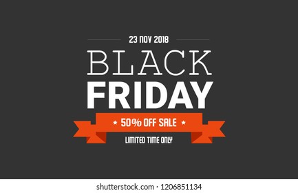 Black Friday sale label design template. Vector illustration of Black Friday promotion label concept