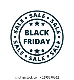 Black Friday Sale label illustration
