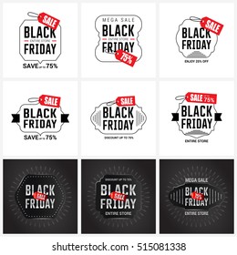 Black Friday Sale label set