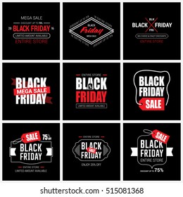 Black Friday Sale label set