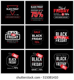 Black Friday Sale label set