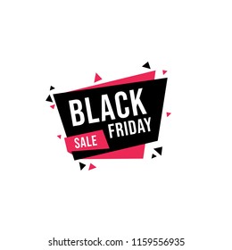 Black Friday Sale Label. Black Friday sale sticker isolated on white background.