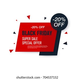 Black friday sale label. Stock vector eps10