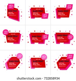 Black friday sale label. Stock vector eps10. Weekend sale banner, special offer