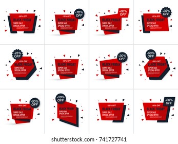 Black friday sale label. Stock vector eps10. Weekend sale banner, special offer