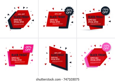 Black friday sale label. Stock vector eps10. Weekend sale banner, special offer